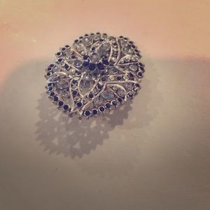 Crystal and Onyx clip on earrings